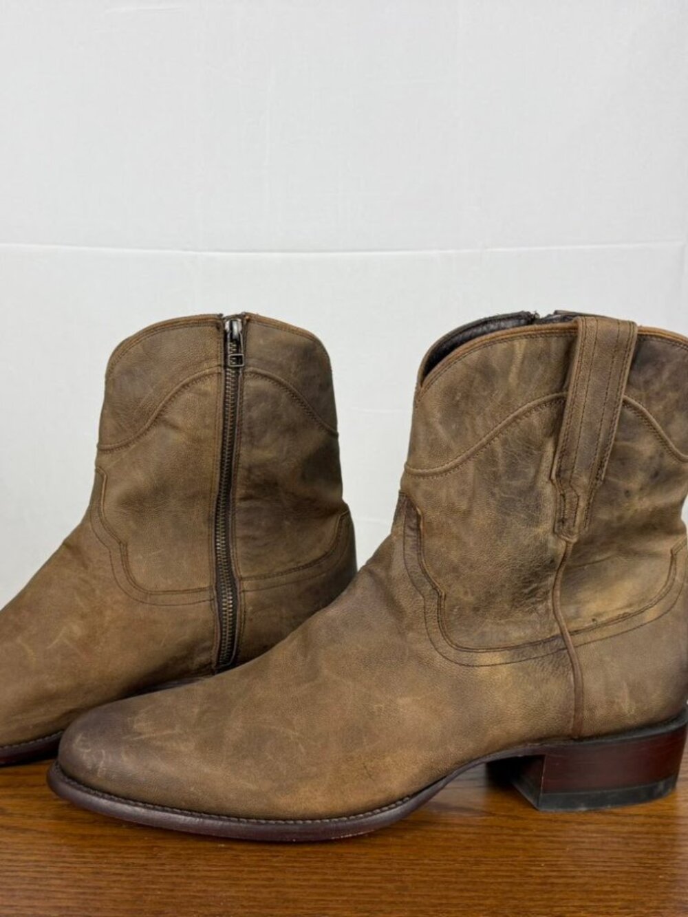 Tecovas Dean Boots Café Goat Brown Size [15 D] – New w/ Burnishing